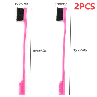 Smooth Comb Grooming Hair Edge Brush Double Sided Hair Edge Brush for Edge Back Brushing Combing for Women Girls Natural Styling