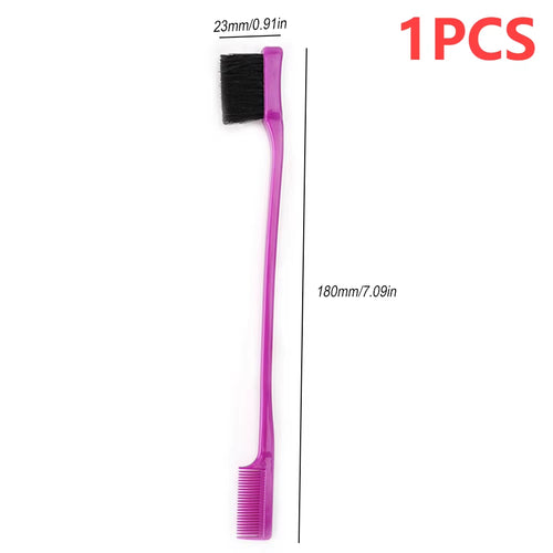 Smooth Comb Grooming Hair Edge Brush Double Sided Hair Edge Brush for Edge Back Brushing Combing for Women Girls Natural Styling