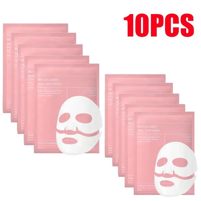 Bio-Collagen Face Mask Shrink Pore Deep Moisturizing Overnight Mask Anti-Wrinkle Hydrating Refreshing Brightening Face Skin Care